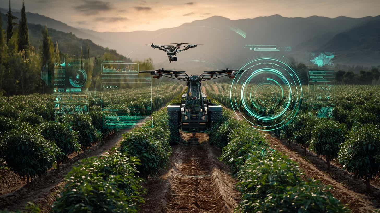 Operación agrícola con tecnología de precisión
